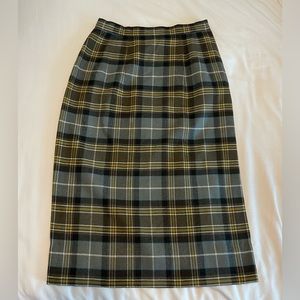 Plaid Skirt made in Scotland 100% wool